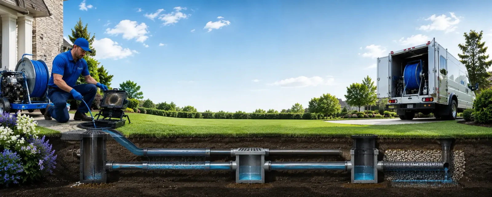 Outdoor drain cleaning information for Rosine, KY
